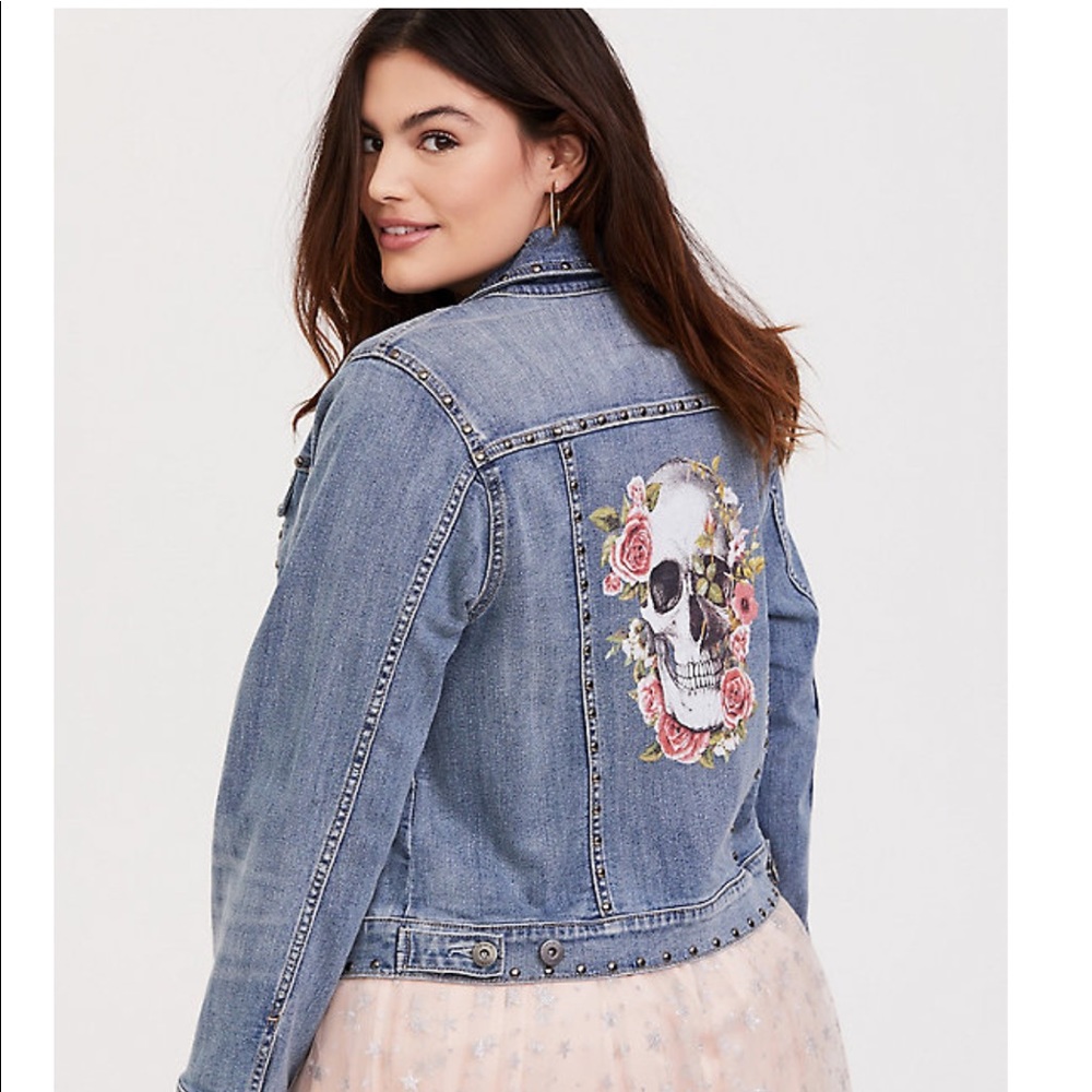 Torrid Skull Jean Jacket, new with tags!